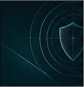 Abstract shield and protection lines representing the value of a protected idea